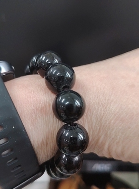 天然和田羊脂黑玉手串