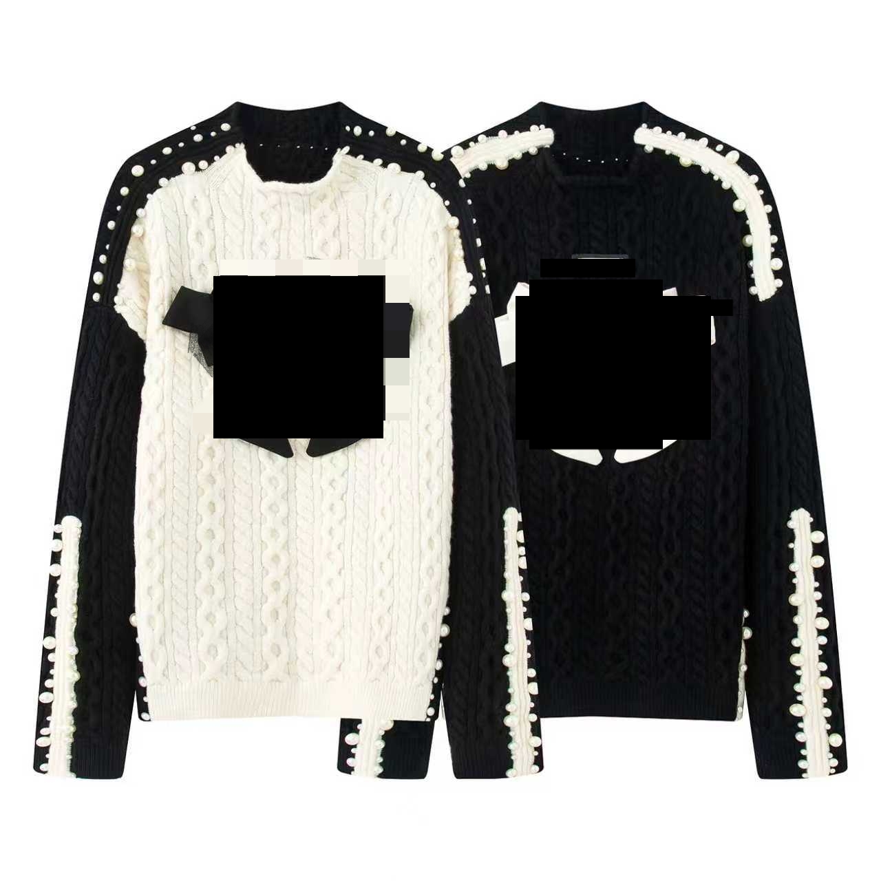 2025冬季设计师款轻奢风女装百搭宽松显瘦圆领长袖针织衫毛衣上衣