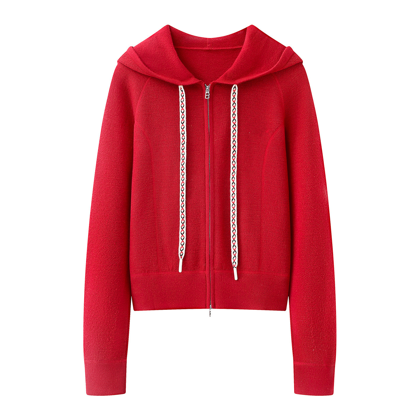 2026春季设计师款轻奢风女装百搭宽松减龄连帽针织开衫外套上衣女