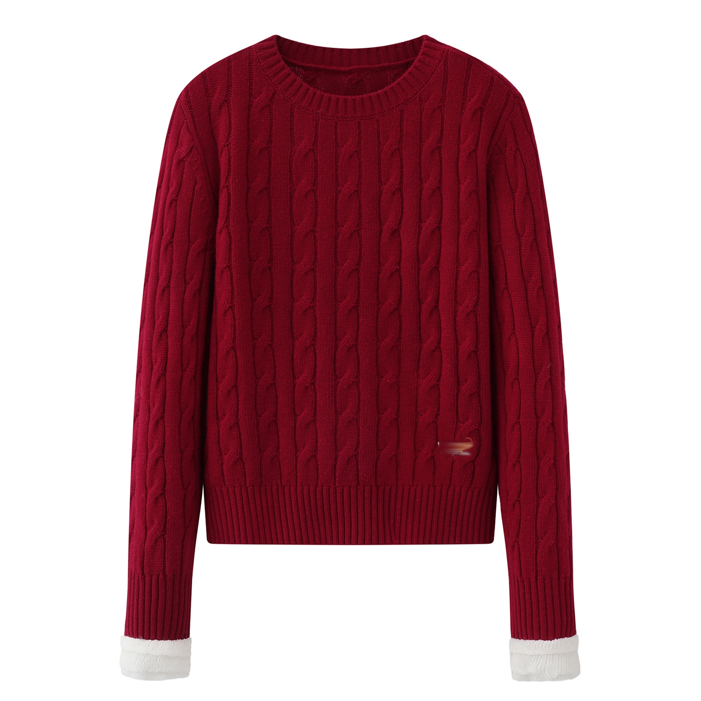 2026春季设计师款轻奢风宽松显瘦圆卡通领刺绣长袖针织衫毛衣上衣