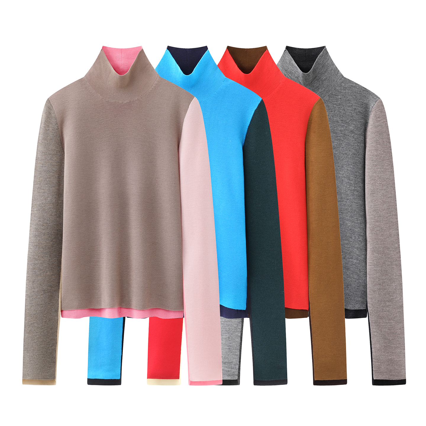 百搭宽松显瘦高领长袖针织衫