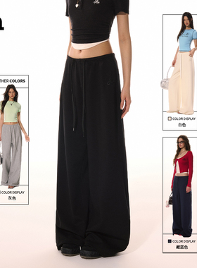 ACME AURA 美式复古显瘦百搭糯米裤女2025新款宽松休闲直筒卫裤