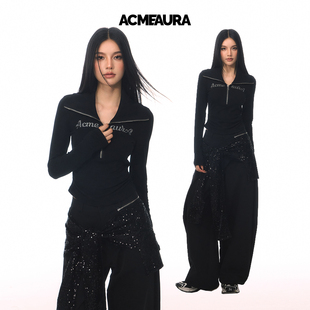 翻领烫钻上衣 3.26 ACMEAURA