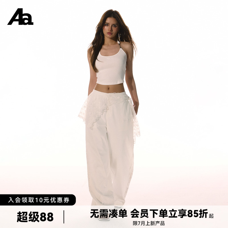 ACME AURA蕾丝花边百搭高腰显瘦速干裤女夏薄款