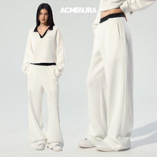 白色垂感慵懒松弛感裤 今年流行爆款 子女 女2025新款 ACMEAURA卫裤