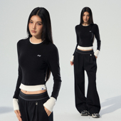 早秋上衣女黑色假两件长袖 ACMEAURA上衣女2025新款 巨好看 上衣女