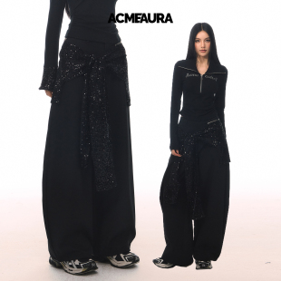 可拆卸亮片飘带弯刀裤 ACMEAURA 3.26
