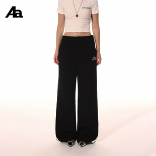 女设计感宽松运动休闲长裤 ACME 复古基础百搭直筒卫裤 美式 AURA