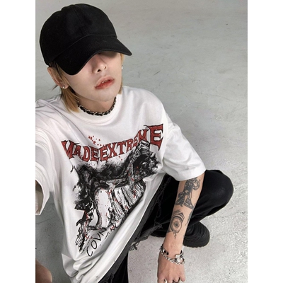 欧美高街卫衣男女夏西海岸美式复古高街oversize上衣外套潮牌