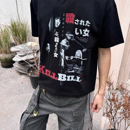 Xanvas杀死比尔栗山千明索罗娜印花短袖t恤夏季tee