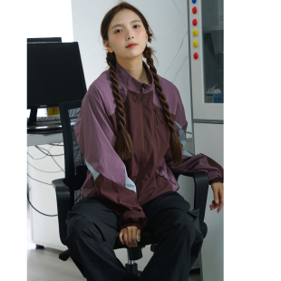 NBN 撞色立领山系外套秋季男女款冲锋衣爬山徒步露营防风夹克显瘦