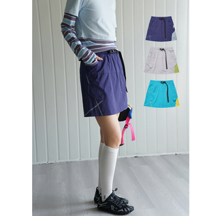 夏防泼水休闲撞色徒步机能女生A字裙防走光 NBN多巴胺山系户外裙裤