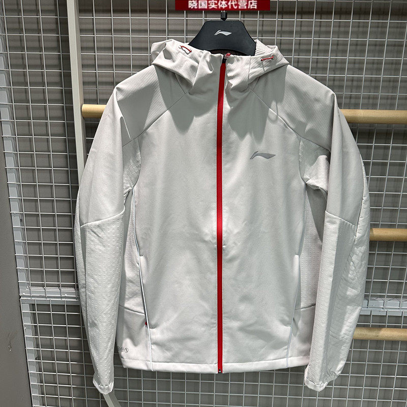 李宁运动风衣2026春新款跑步男子加绒保暖防泼水软壳外套AFDW387