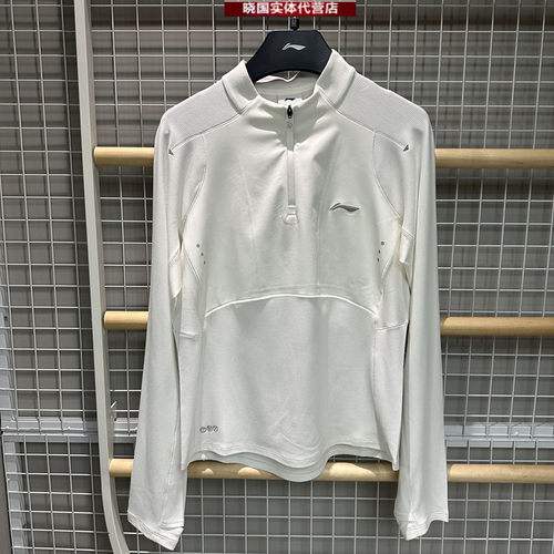 李宁运动T恤女反光速干凉爽长袖