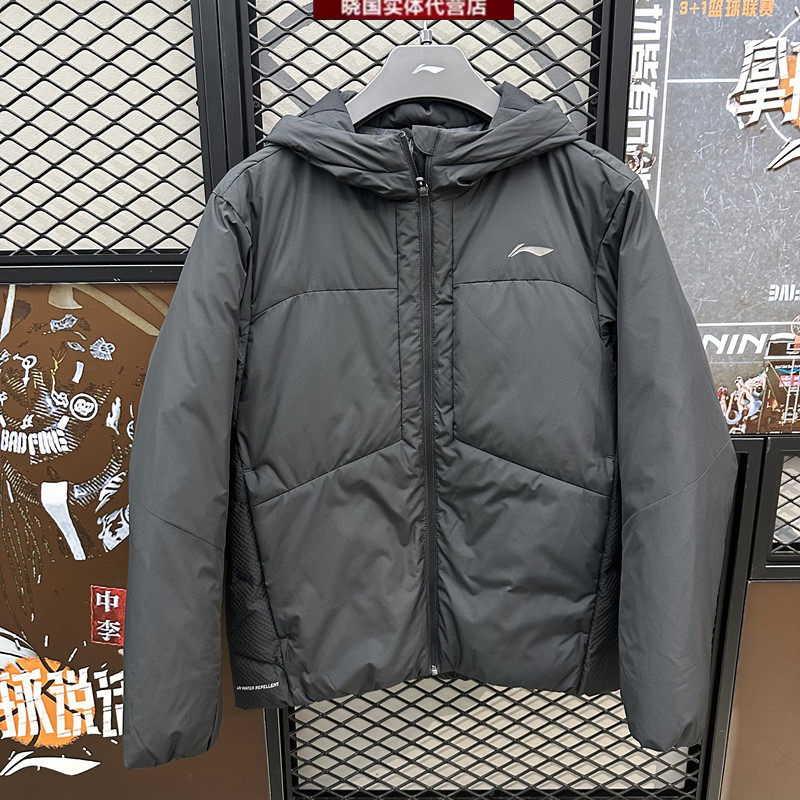 李宁羽绒服男子防泼水保暖外套