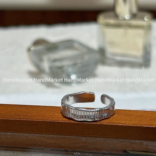 时尚 925银戒指 基础款 不一样 百搭简约开口戒指女0314 JIUJIU