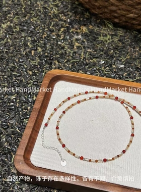 链子925银 【圣诞季红白糖豆项链 】简约时尚双色项链1209