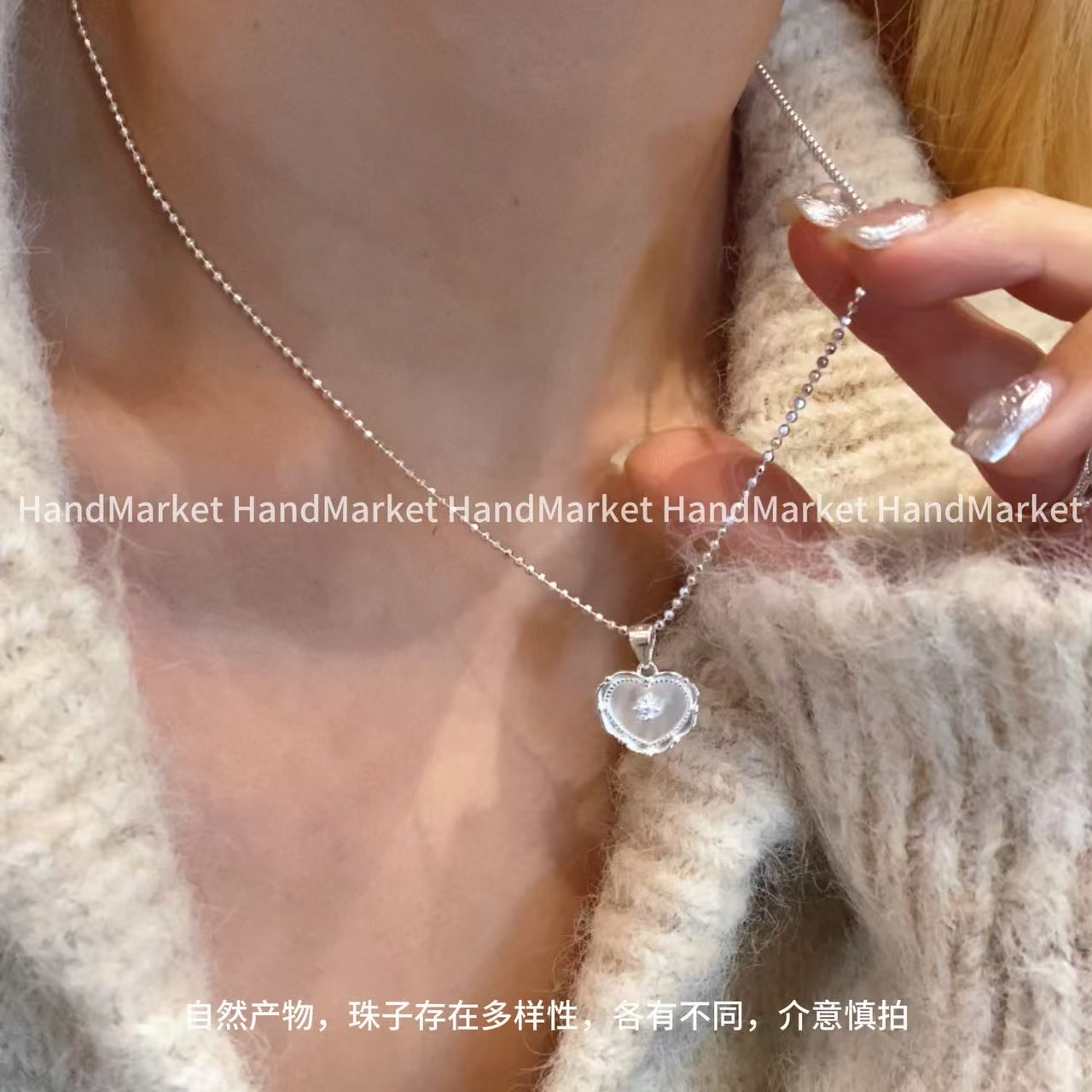 吊坠925银 JIUJIU【暖意】时尚百搭气质法式简约甜美精致1014