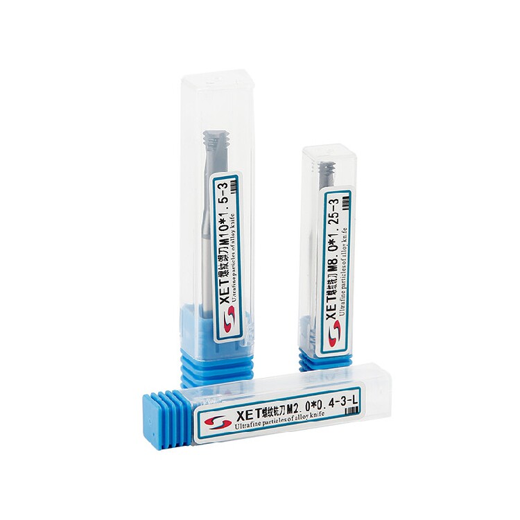 XET三牙螺纹铣刀公制3刃铣牙刀硬质合金钨钢铣刀M6M8M20-涂层