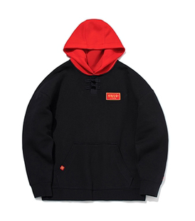 李宁21春季 日进斗金系列男子宽松套头连帽卫衣外套AWDR019