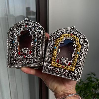 25新款男士藏族特色手工白铜加银超值好物推荐饰品12宽9厚5厘米