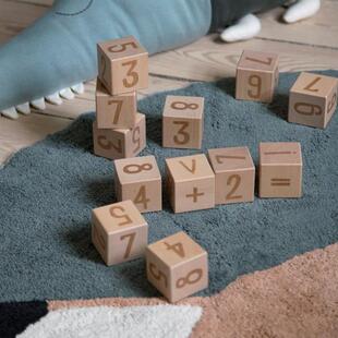 uneei进口丹麦sebra幼儿安全方块英文字母和数字认知学习积木玩具