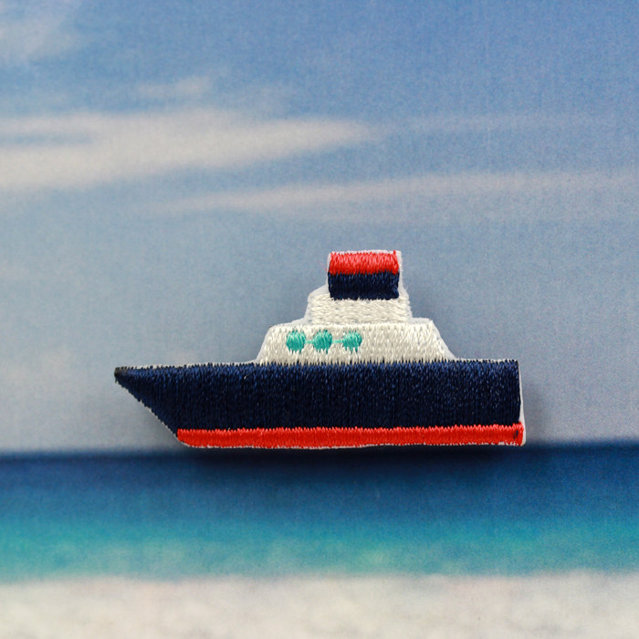 海洋系列 刺绣布贴 衣服补丁贴 diy装饰贴 轮船