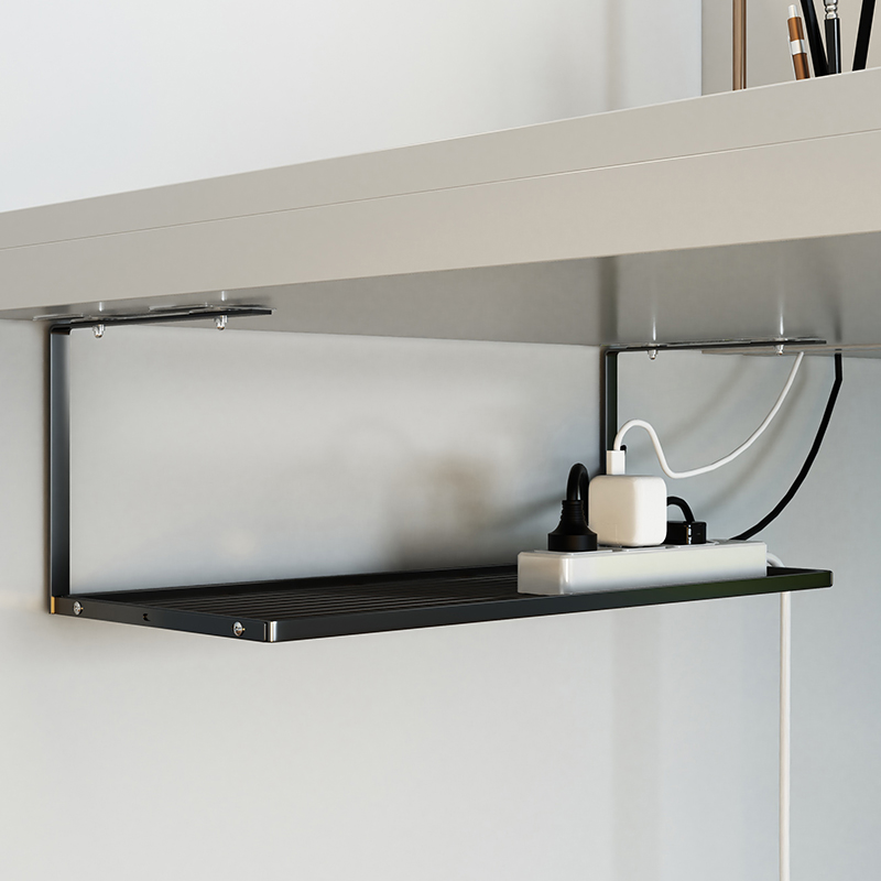 办公室桌下置物架收纳神器悬挂式桌底工位整理桌边挂篮筐隔板架子