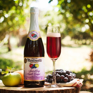 美国Martinellis马德天尼 750ml 气泡苹果汁葡萄汁 起泡果酒香槟