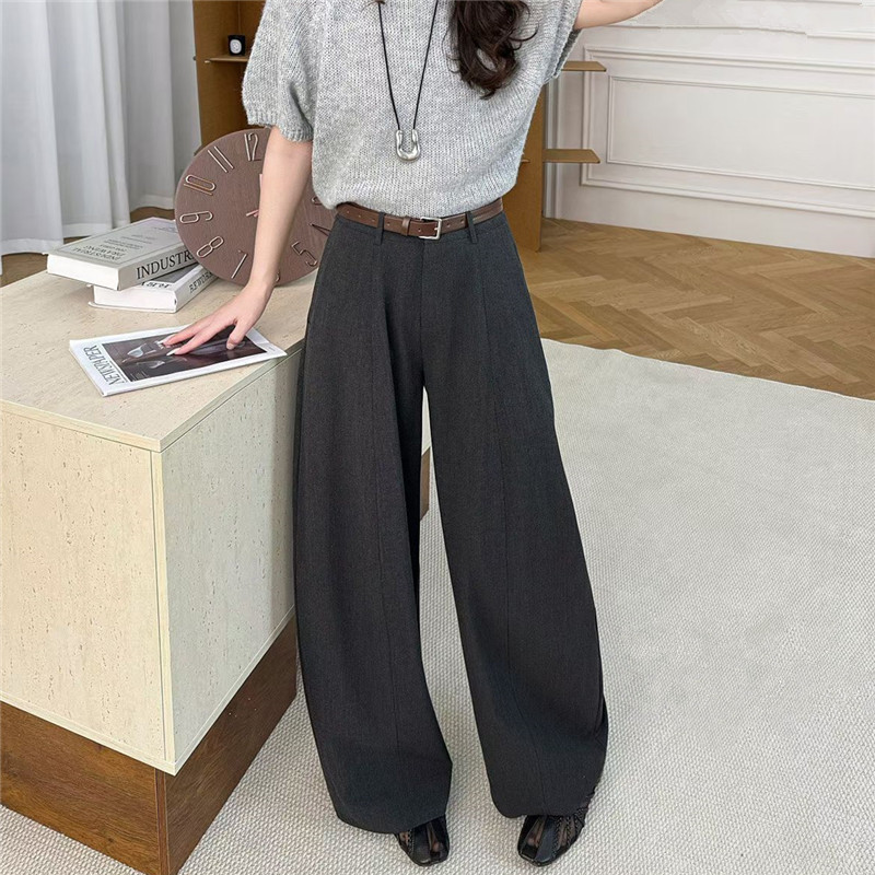 通勤休闲两穿！垂感杨桃裤女2026夏季薄料弯刀阔腿裤高腰显瘦长裤