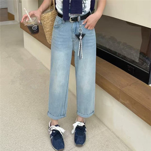 优 面膜裤 巨遮胯直筒阔腿牛仔裤 女2025夏超薄高腰宽松显瘦男友裤