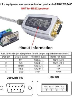 DTech USB to RS422 RS485 RS485 Serial Port Adapter Cable wit