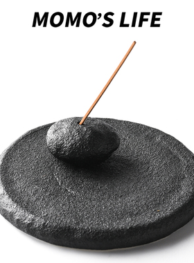 侘寂风香插高级感小香炉小众线香底座小巧可爱香插香盘香薰摆件