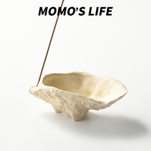 侘寂风香插高级感小香炉小众线香底座小巧山峰香插香盘香薰摆件