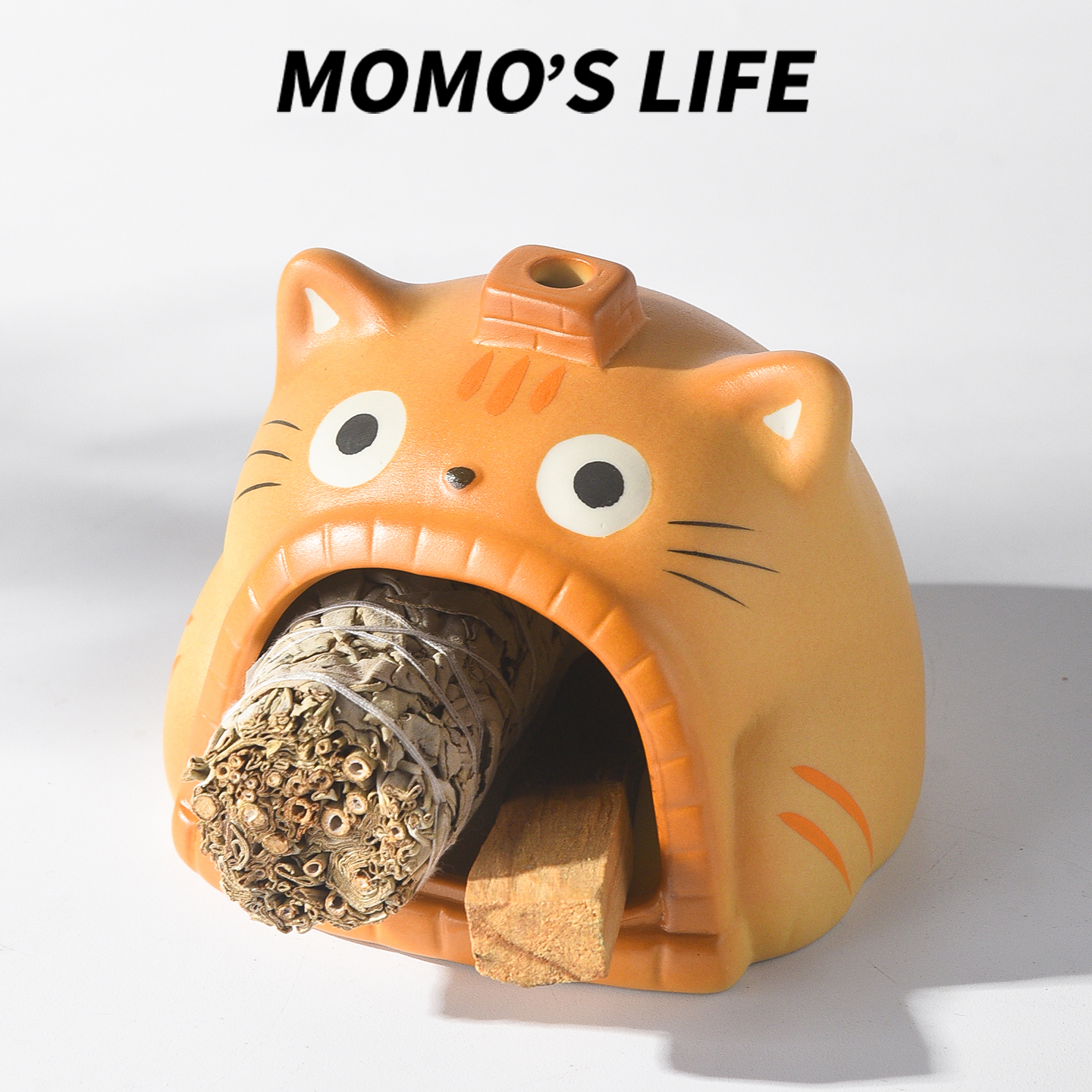 日系可爱雪松鼠陶瓷香薰炉礼物