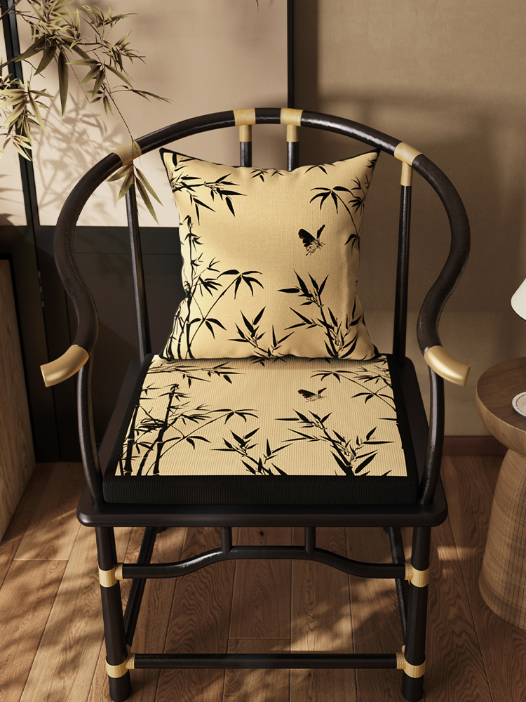 新中式实木红木椅垫太师椅官帽椅圈椅坐垫餐椅茶椅防滑加厚海绵垫