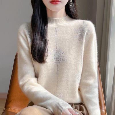 2025秋冬新款半高领毛针织衫