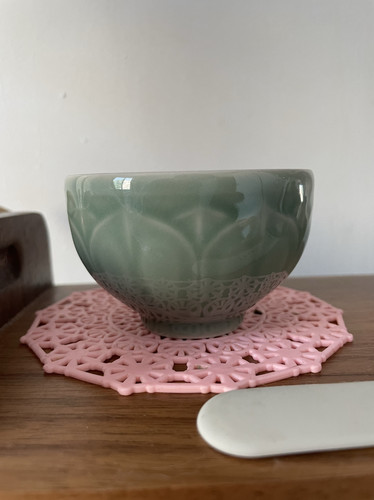 手工耀州窑青瓷莲瓣茶杯茶杯青瓷主人杯品茗杯喝茶功夫茶具80cc