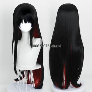 魔法少女的魔女审判 二阶堂希罗cos假发 仿真头皮顶黑红直发