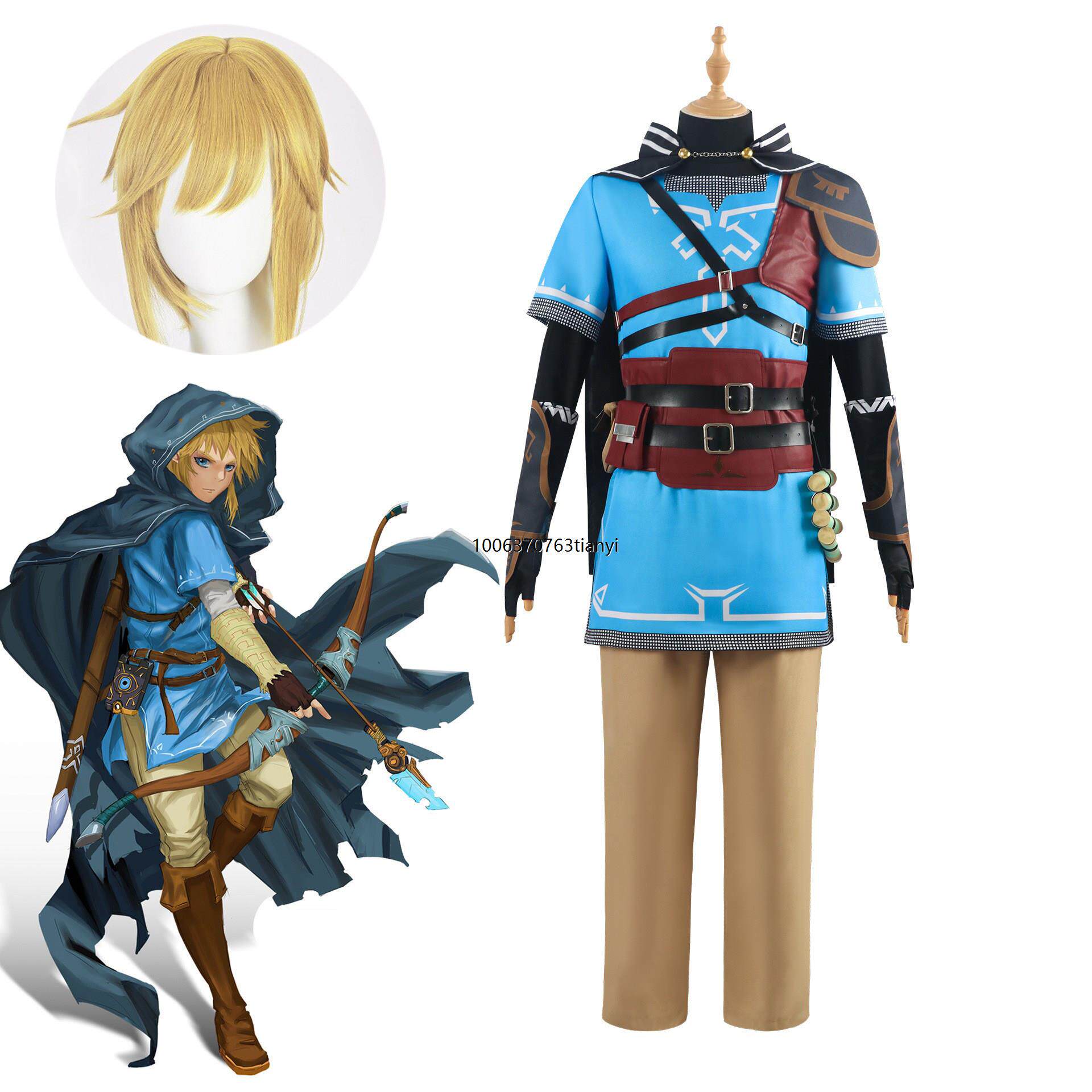塞尔达传说林克cosplay服装 王国之泪林克Zelda角色扮演服饰套装 - 实物图