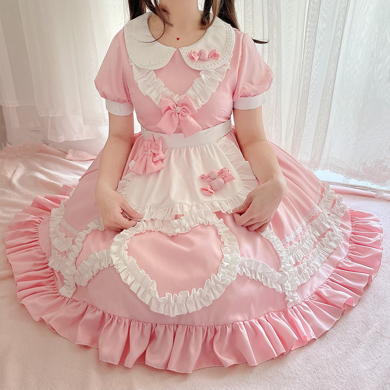 原创 芭比糖果屋lolita洋装萝莉软妹cosplay服装女仆装cos连衣裙