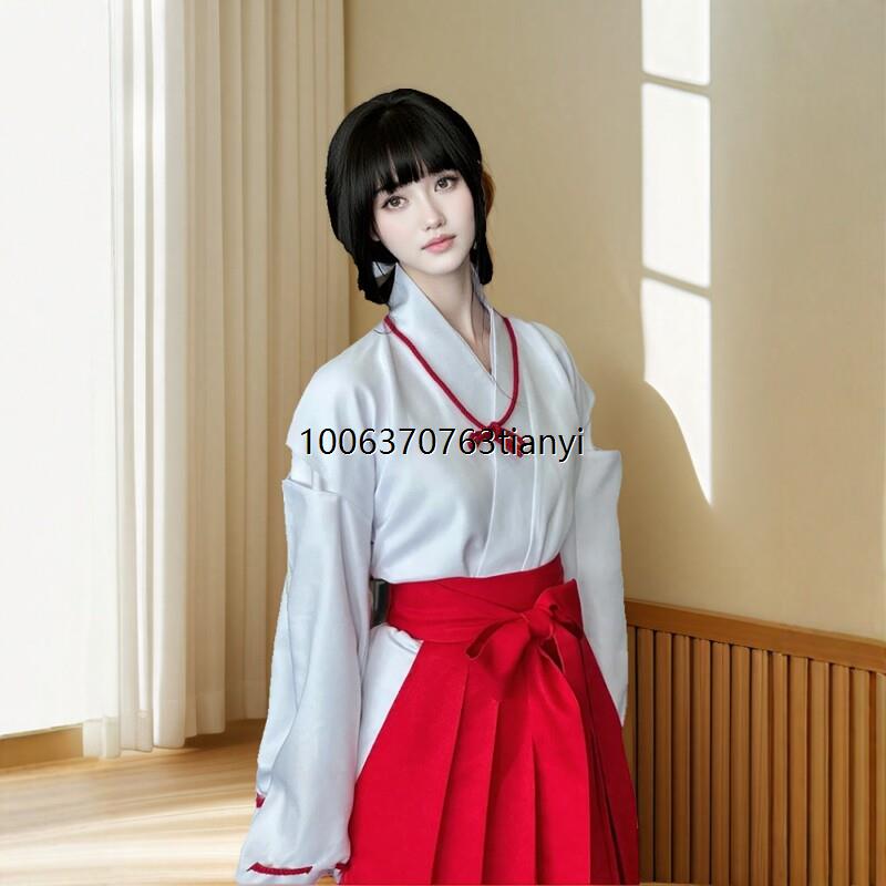 桔梗cos服日式巫女play图片