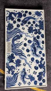 鱼藻干湿二用茶盘景德镇陶瓷茶盘排水式 中式 手绘送人 26仿元