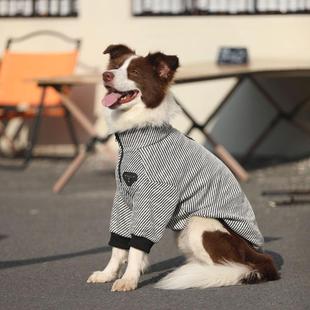 狗狗衣服秋冬款边牧帅气防掉毛衣服金毛拉布拉多大型犬潮牌卫衣冬