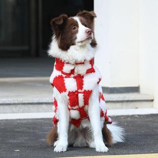 狗狗新年衣服冬季保暖大型犬马甲中国风金毛拉布拉多边牧喜庆衣服