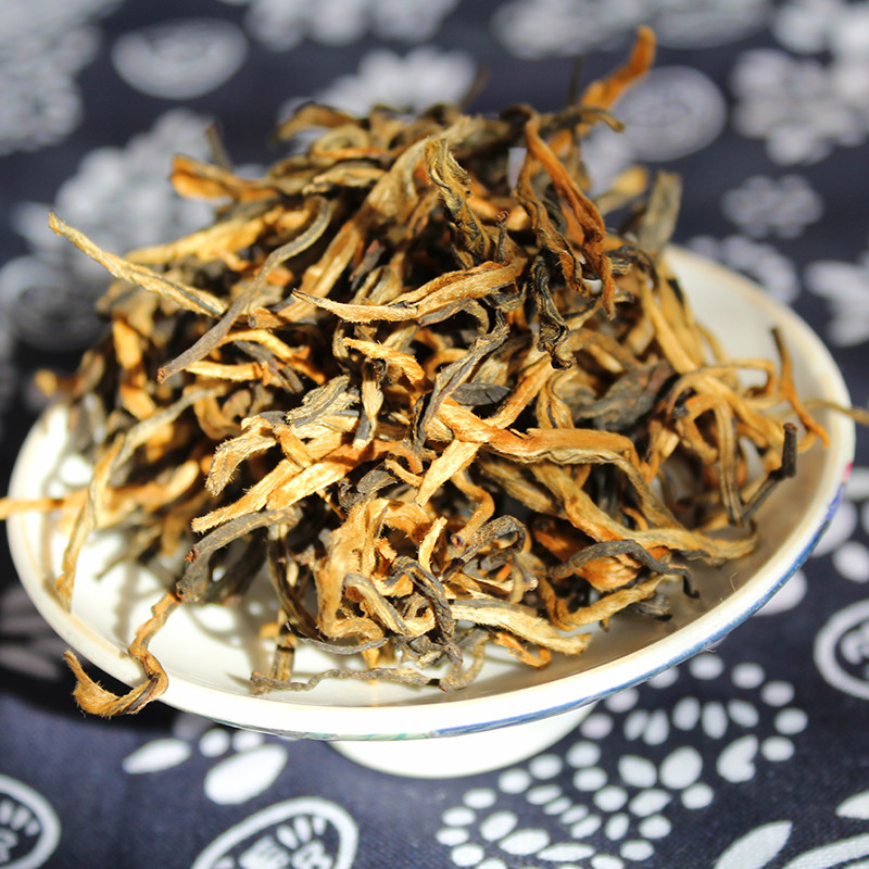 红茶茶叶金丝滇红茶古树蜜香云南普洱浓香型金骏眉黄芽小罐散装