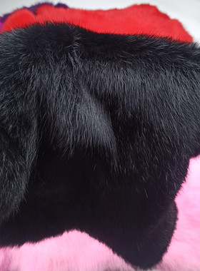 兔皮整张獭兔毛皮毛一体DIY饰品真毛皮草护膝坐垫毛领手包原辅料