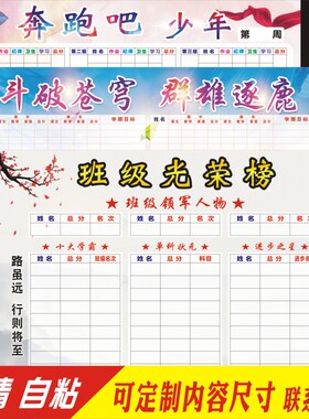 高考目标墙初中班级教室文化布置墙贴画光荣英雄榜荣誉榜单科状元