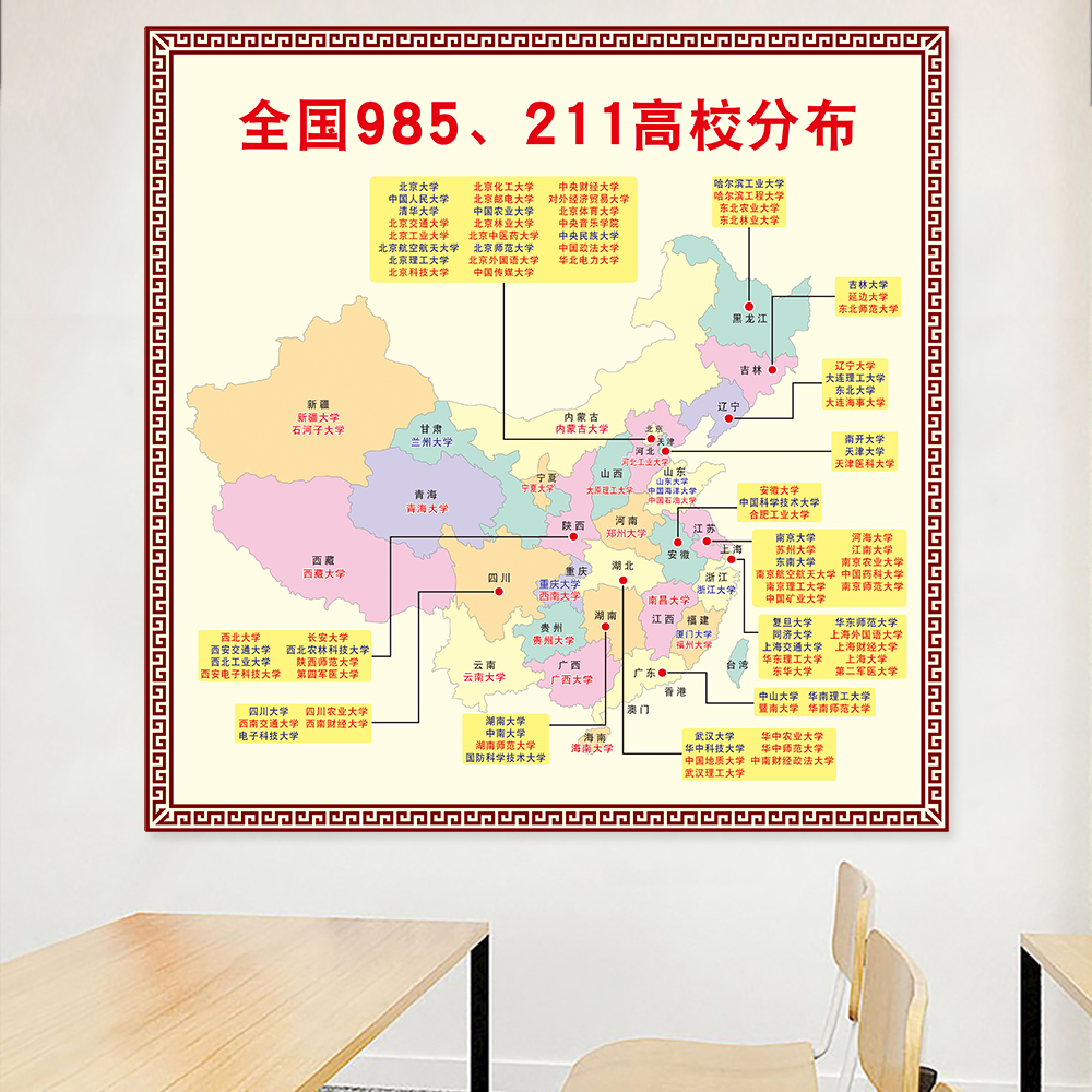 985211教室挂图贴纸海报墙贴