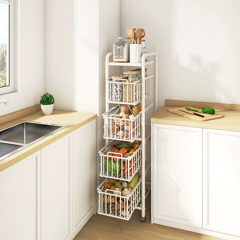 蔬菜调料多层落地抽屉式置物架